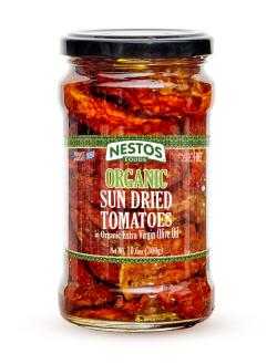 Organic Sun Dried Tomatoes in Organic Extra Virgin Olive Oil, Net weight 10.6 oz (300g)