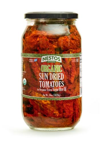 Organic Sun Dried Tomatoes in Organic Extra Virgin Olive Oil, Net weight 36oz (1020g)